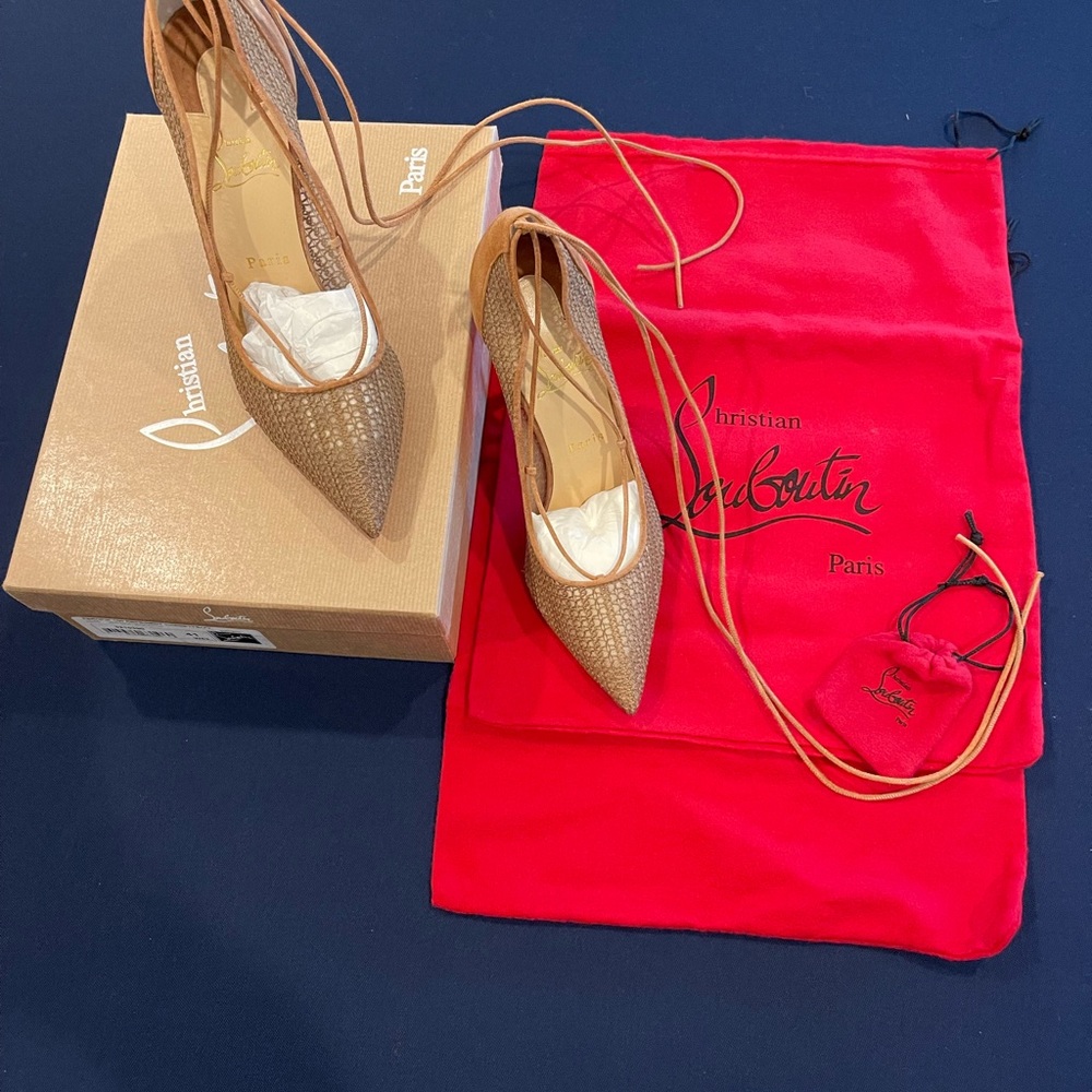 Womens Christian Louboutin
Brown Peropik 100 Rete/Dent Chenette/Vv Pumps - Picture 5 of 8